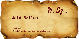 Wald Szilas névjegykártya